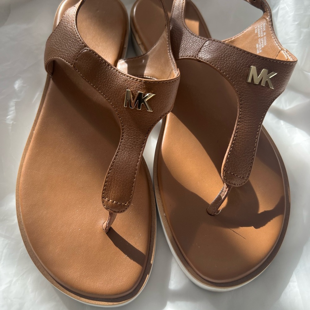 Michael Kors Tan Leather Sandals